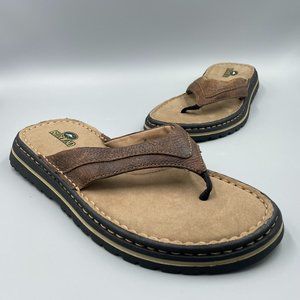 RedHead Toe-Post Sandals Slip On Men Brown Flip Flops SZ 8